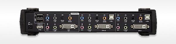 Actual product image Aten CS1782A, 2 Port USB Hub KVM Switch with 3D, DVI & 7.1