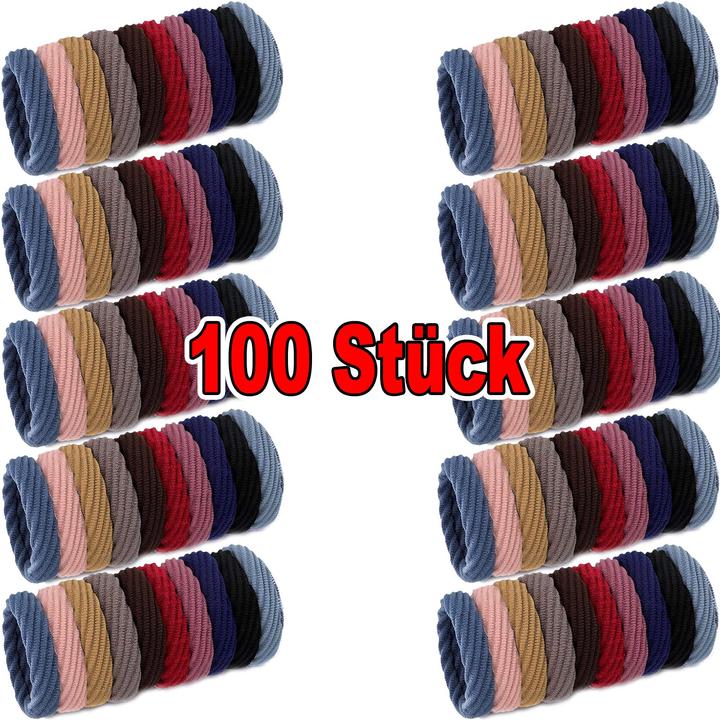 Image du produit ASMI 100 pièces d'élastiques pour cheveux (Élastiques à cheveux)