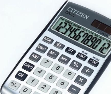 Actual product image Citizen Desktop calculator CPC 112WB (Batteries)
