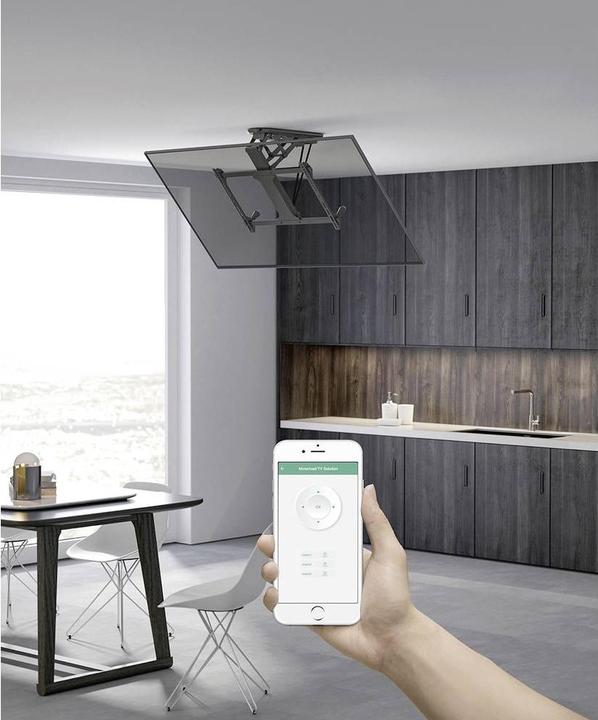 Produktbild myWall Motorisierter & klappbarer Deckenhalter für Flachbildschirme (Decke, 70", 35 kg)