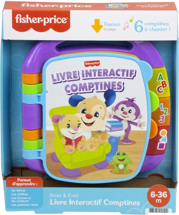 Image du produit Fisher-Price Livre Interactif Comptines - Livre bébé - 6 mois et + (Français)
