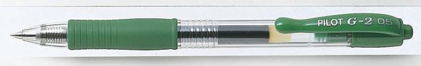 Actual product image Pilot Gel pen G2 05, green (Transparent, Green, 1 x)