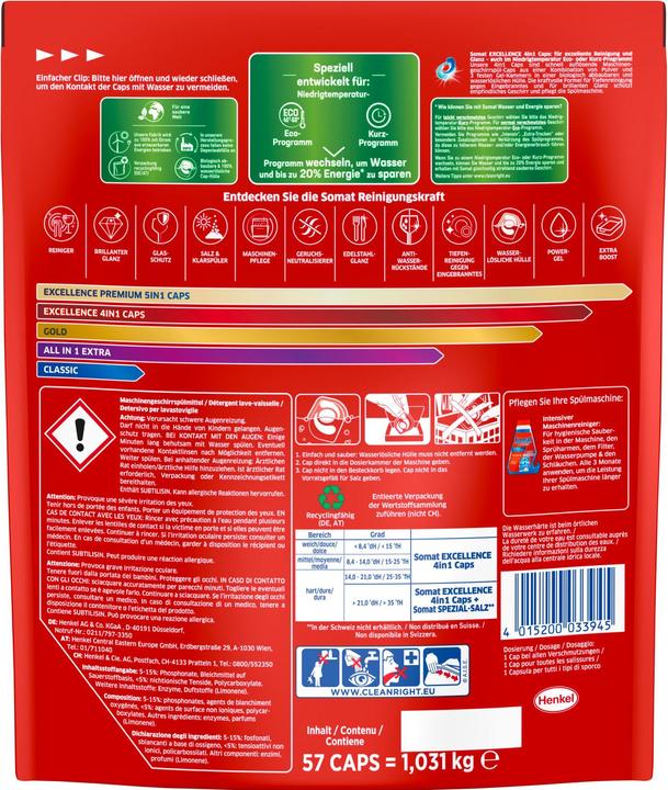 Produktbild Somat Caps Excellence 4in1 (57 x)