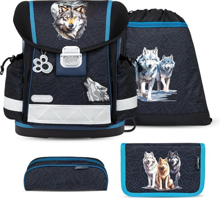 Actual product image Belmil CLASSY Schulrucksack-Set Wolves Pack (19 l)