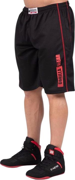 Image du produit Gorilla Wear Wallace Mesh Shorts Schwarz/Rot (S/M)