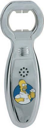 Immagine prodotto ZLTD Simpsons Apribottiglie in cromo con suono Homer Moe (Cavatappi elettrico)