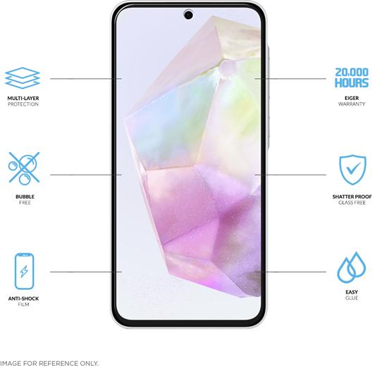 Image du produit Eiger Display-Folie (1er-Pack) Mountain H.I.T Clear (1 pièce(s), Samsung Galaxy A56, Samsung Galaxy S24 FE, Samsung Galaxy A36)