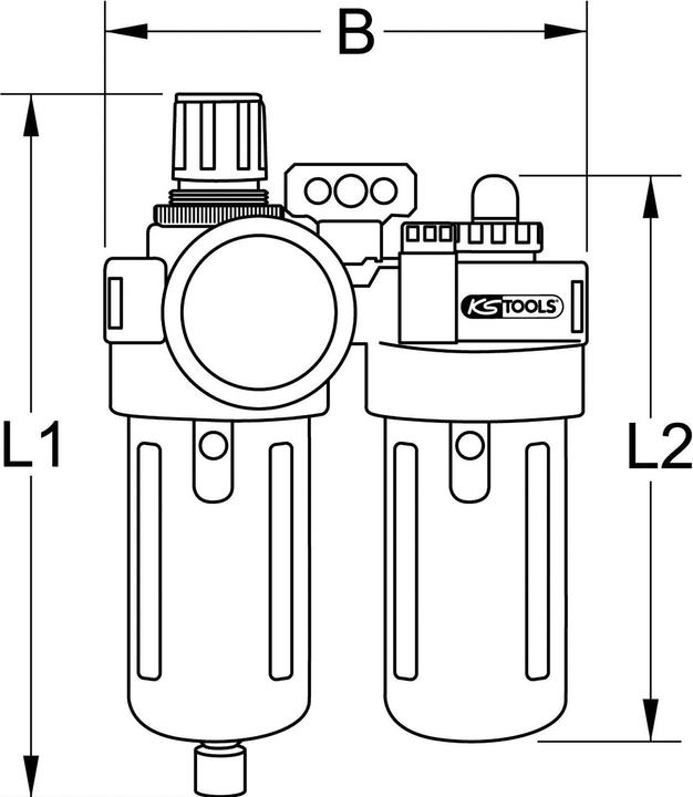 Image du produit KS Tools 1/2 Unité d'entretien de l'air comprimé. 0,5-12bar 515.3356