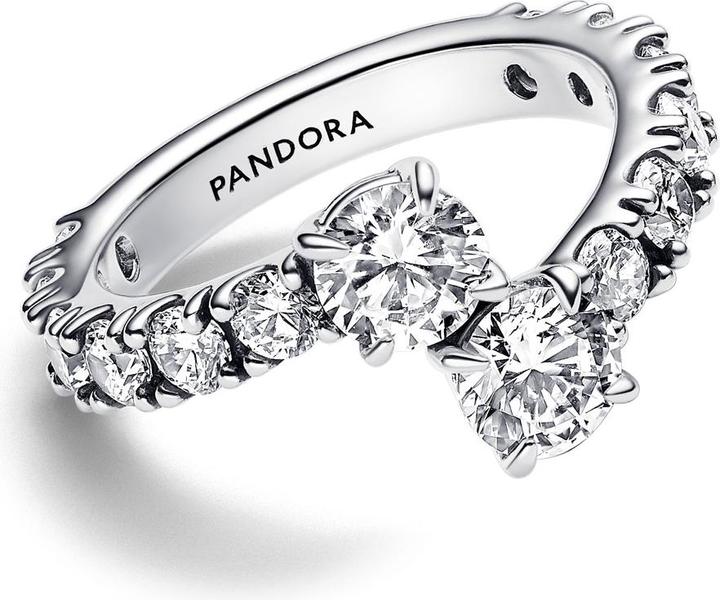 Produktbild Pandora Glitzernder Überlappender Band-Ring (58, 925 Silber)