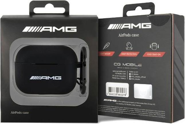 Produktbild Mercedes-Benz AMG AMAP2RBK AirPods Pro 2 cover czarny/black Silicone White Logo (Kopfhörer Tasche)