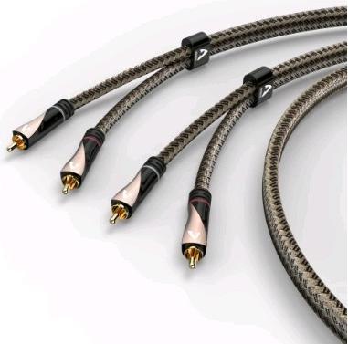 Produktbild Avinity Audio-Kabel, 2 Cinch-Stecker - 2 Cinch-Stecker, Gewebe, vergoldet, 1 m (1 m, Cinch)