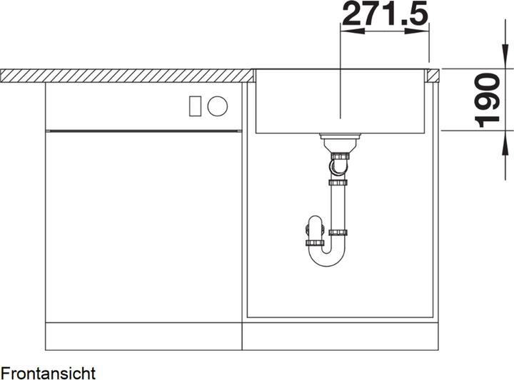 Produktbild Blanco Subline 500-IF/A SteelFrame (Einbauspüle, 54.30 cm, 51 cm)