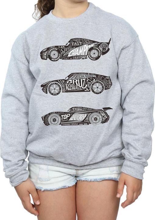 Produktbild Disney Cars Text Racers Sweatshirt Mädchen (140, 146)