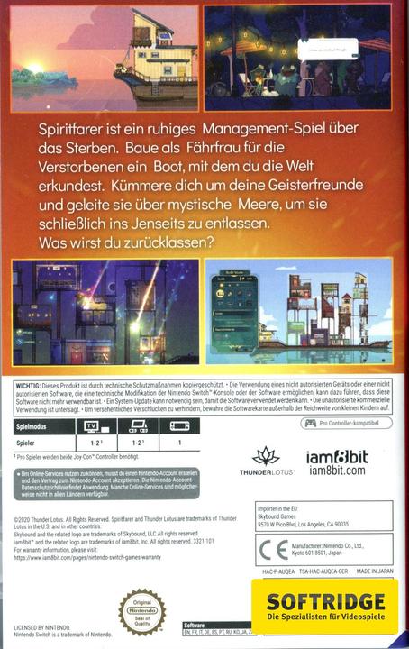 Image du produit Skybound Spiritfarer (Switch, DE)