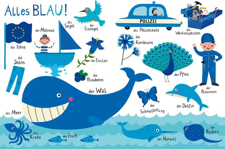 Immagine prodotto Blaubeerblau und Hummelgelb Mein knallig buntes Farbenbuch (Tedesco)