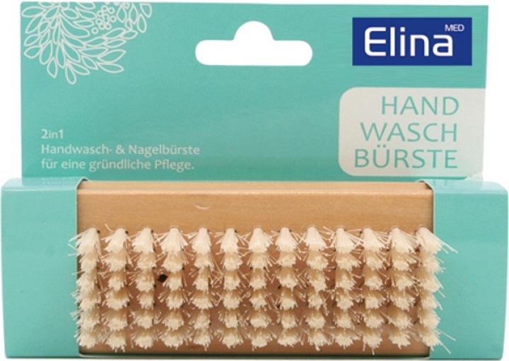 Actual product image Elina Hand washing brush made of 2-sided wood 9.5 cm, 1 piece (Body lotion)