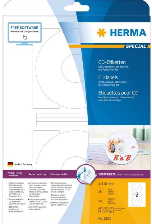 Immagine prodotto HERMA Etichette per CD A4