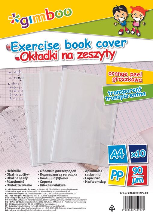 Produktbild Gimboo Schulheftschoner, orangenschale, a4, 90 mic, transparent klar (A4)