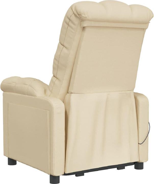Actual product image VidaXL Massage armchair TV armchair Relax armchair Recliner armchair Cream fabric