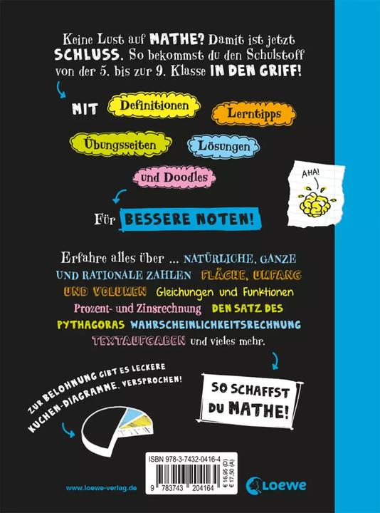 Produktbild Big Fat Notebook - Alles, was du für Mathe brauchst - Das geballte Wissen von der 5. bis zur 9. (Deutsch, Altair Peterson, David Frühauf, Chris Pearce, Loewe Lernen und Rätseln, Tim Hall, 2019)