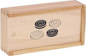 Actual product image APS Checkers 40 Pieces In Wooden Box