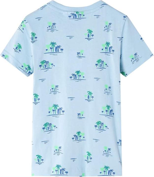 VidaXL Kinder-T-Shirt Hellblau 104,Material: 100 % Baumwolle,Farbe (104)
