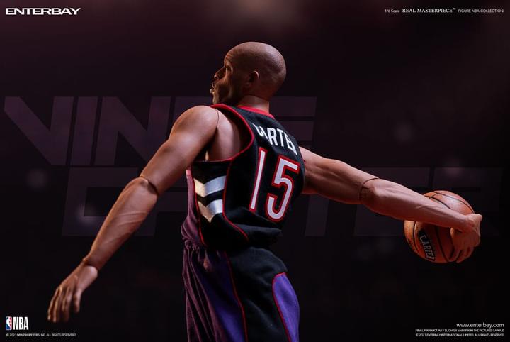 Actual product image Enterbay NBA Collection Real Masterpiece Action Figure 1/6 Vince Carter Special Edition 30 cm