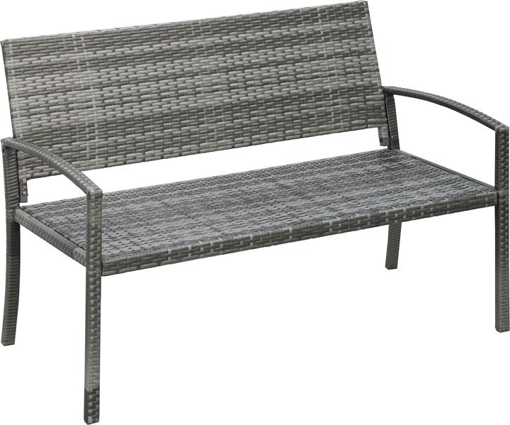 Immagine prodotto Outsunny Panchina da giardino in rattan con struttura in acciaio