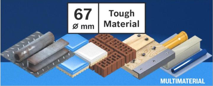 Produktbild Bosch Professional Zubehör EXPERT Tough Material Lochsäge, 67 x 60 mm (67 Millimeter)