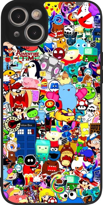 Actual product image PhoneLook Coque Silicone rigide noir Mixed cartoons (Apple iPhone 15 Plus)