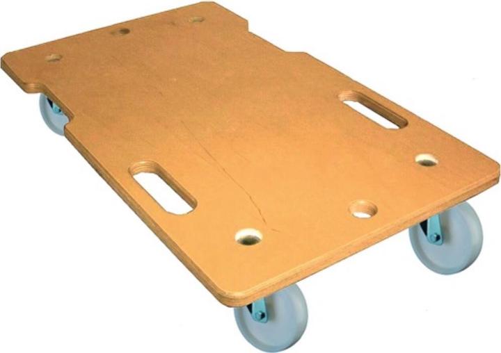 Image du produit BS Rollen Planche à roulettes Ø de la roue 75 mm 150 kg L600 mm l350 mm plastique bois avec poignée concave (150 kg)