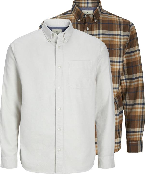Jack & Jones Hemd NORRIS Langarmhemd 2er Pack