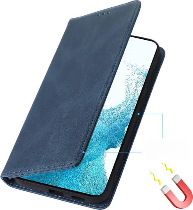 Image du produit Cover-Discount Galaxy A25 5G - Housse Vintage Flip Case bleue (Samsung Galaxy A25 5G)