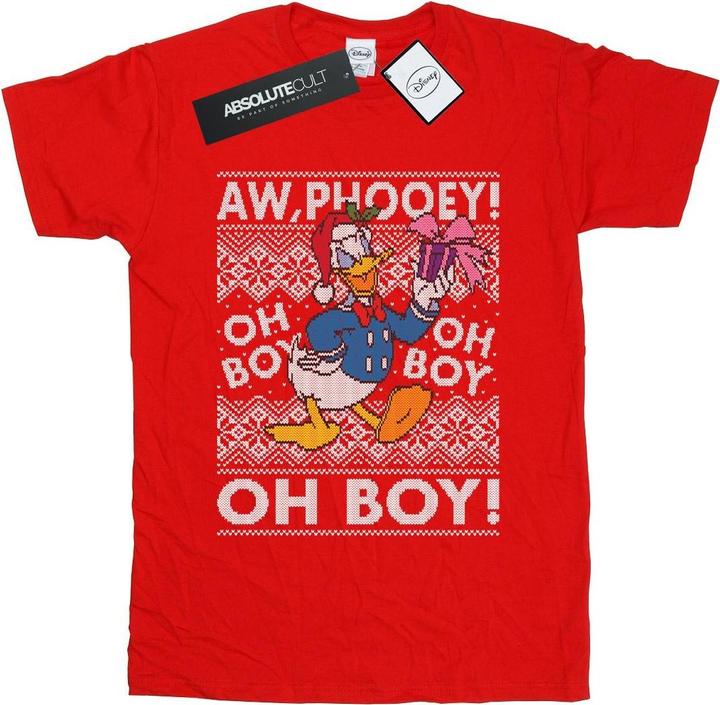 Immagine prodotto Disney Donald Duck Christmas Fair Isle Maglietta Ampia Donna (L)