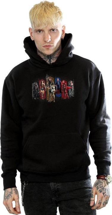 Image du produit - Sweat à capuche JUSTICE LEAGUE MOVIE TEAM HEXAGONS - Homme (M)
