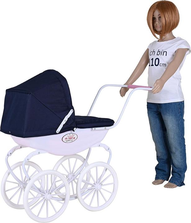 Produktbild Knorrtoys Puppenwagen Classic pram - navy blue/rose/princess