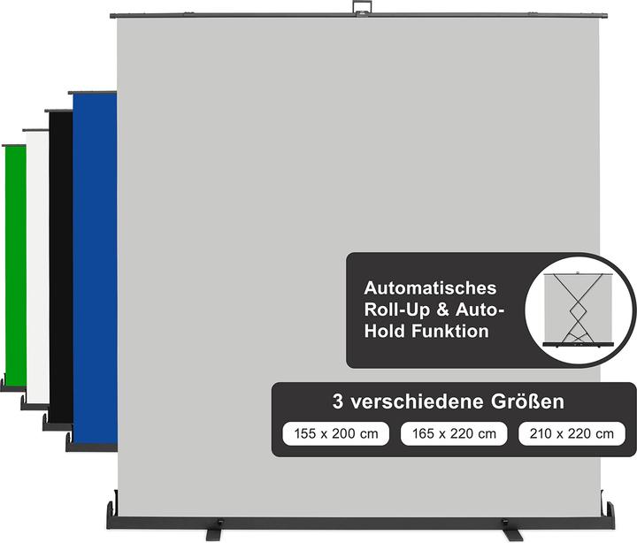 Walimex pro Pannello roll-up sfondo grigio 210x220 (210 cm, 226 cm)