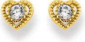 Natsumi Schmuck Ohrstecker Herz Gold 18K/750 (750/18 K Gelbgold)