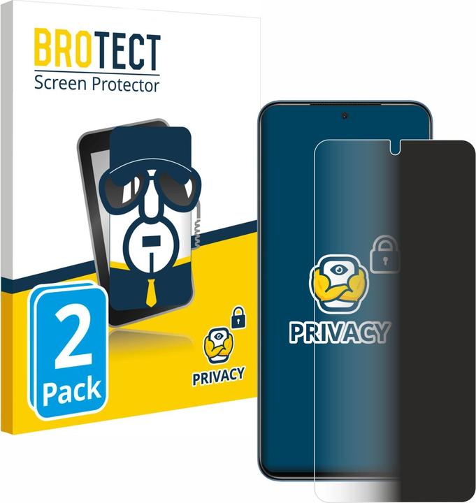 Productafbeelding BROTECT Anti-spionnetje privacyfolie Beschermfolie tegen blauw licht (2 Stuk, Xiaomi Redmi Note 11S)