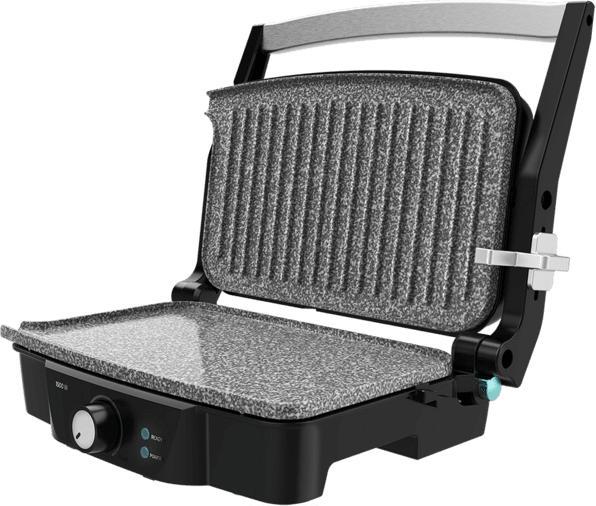 Produktbild Cecotec Grill électrique Rock'n Grill 1500 Stone Ceramic Mix&Grill (Noir/Gris)
