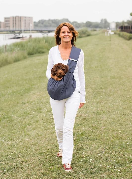 Actual product image 4Lazylegs Animal Transport Bag Canvas, Navy Blue, S (Dog, Washable)