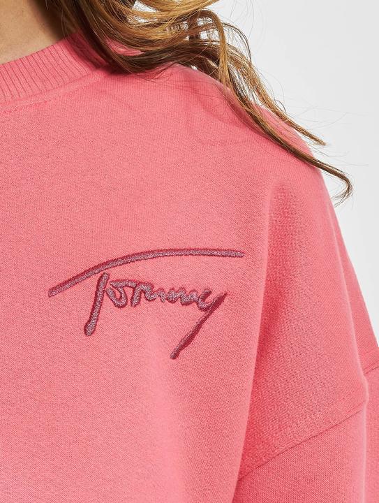 Produktbild Tommy Hilfiger Tommy Jeans Langarm Sweatshirt Rundhals Logo-Stick rosa Grösse S (S)