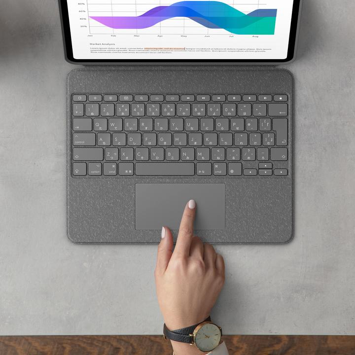 Produktbild Logitech Combo Touch (CH, iPad Pro 12.9 2021 (5. Gen), iPad Pro 12.9 2022 (6. Gen))