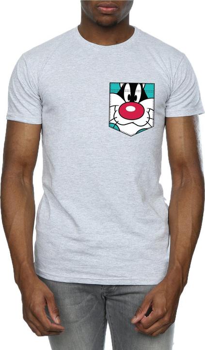 Produktbild Looney Tunes Sylvester Face Faux Pocket TShirt (L)