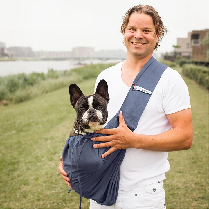 Actual product image 4Lazylegs Animal Transport Bag Canvas, Navy Blue, S (Dog, Washable)