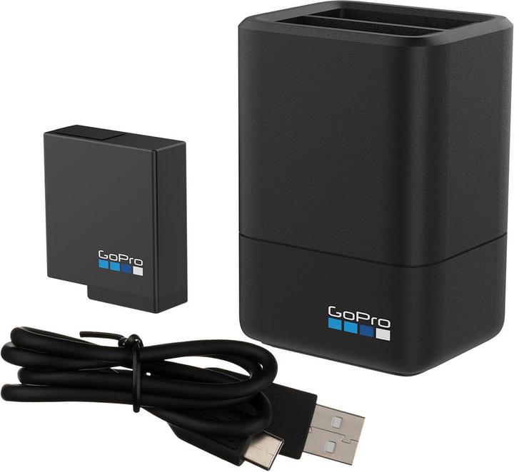 GoPro Double chargeur + batterie pour Hero 5 / 6 / 7 (héros 5, Héros 6, Héros 7, Héros 8)