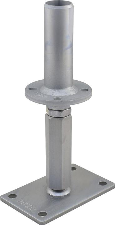 Produktbild Pitzl Pfostenträger D42,4x130mm Höhen verstellbar 170-285mm mit Gewinde | UP=160x100mm (1 Stk.)