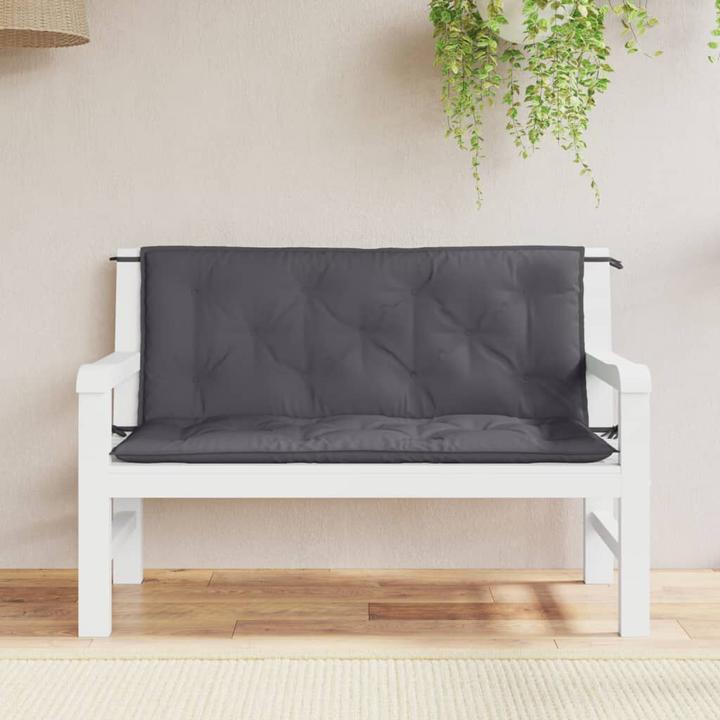 Actual product image VidaXL Garden bench cushions 2 pcs. 120 x 50 x 7 cm O x ford fabric (120 x 50 x 7 cm)