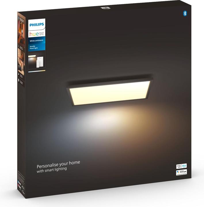 Actual product image Philips Hue White Amb. Aurelle Panel Light 60x60cm black (3750 lm)
