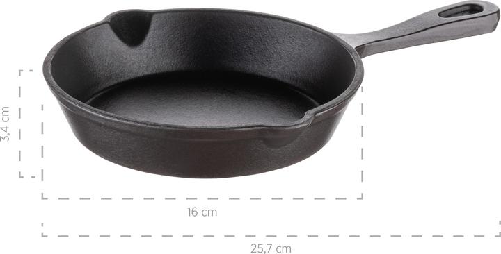 Produktbild Mäser Gusseisenpfanne (16 cm, Bratpfanne, Gusseisen)